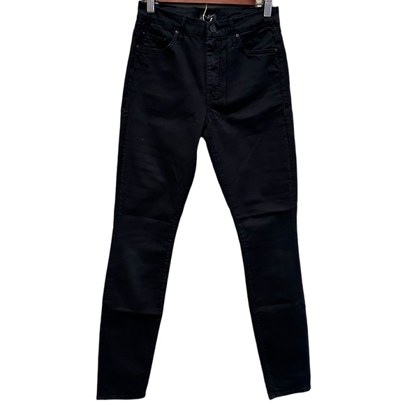 MOTHER Denim - MOTHER High Waisted Looker Ankle Skinny Jeans Touch And Go Black Women’s Size 26